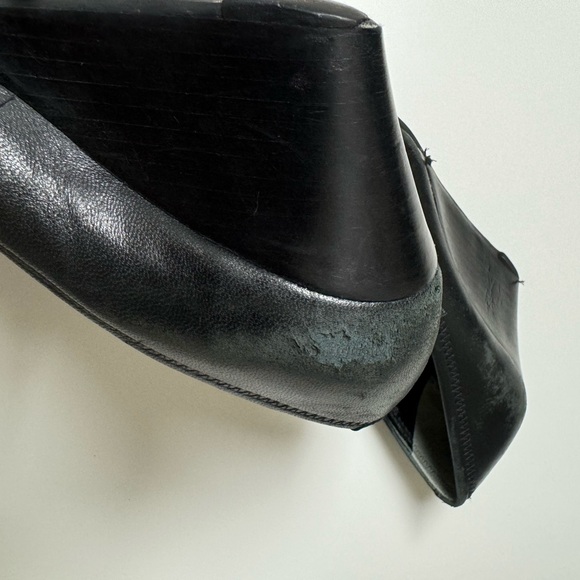 Tory Burch Black Leather Wedge - Picture 15 of 15